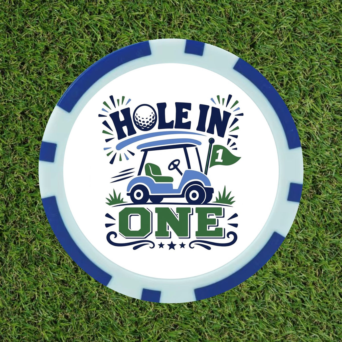 Hole In One Golf Ball Marker Poker Chip | Funny Golf Gift