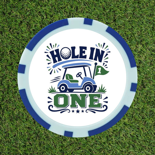 Hole In One Golf Ball Marker Poker Chip | Funny Golf Gift