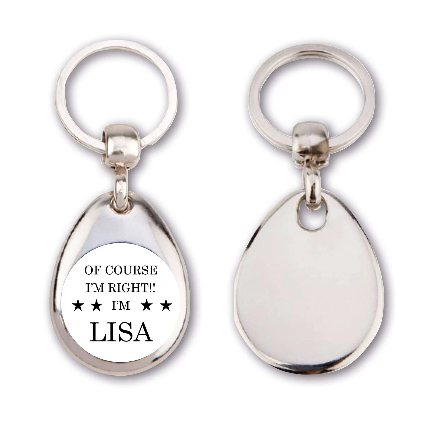 Of Course I'm Right I'm [ANY NAME] Key Ring