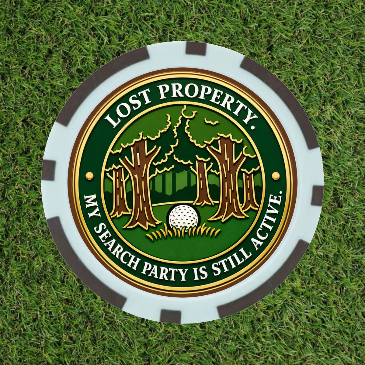 Lost Property Funny Golf Ball Marker - Premium Poker Chip Marker