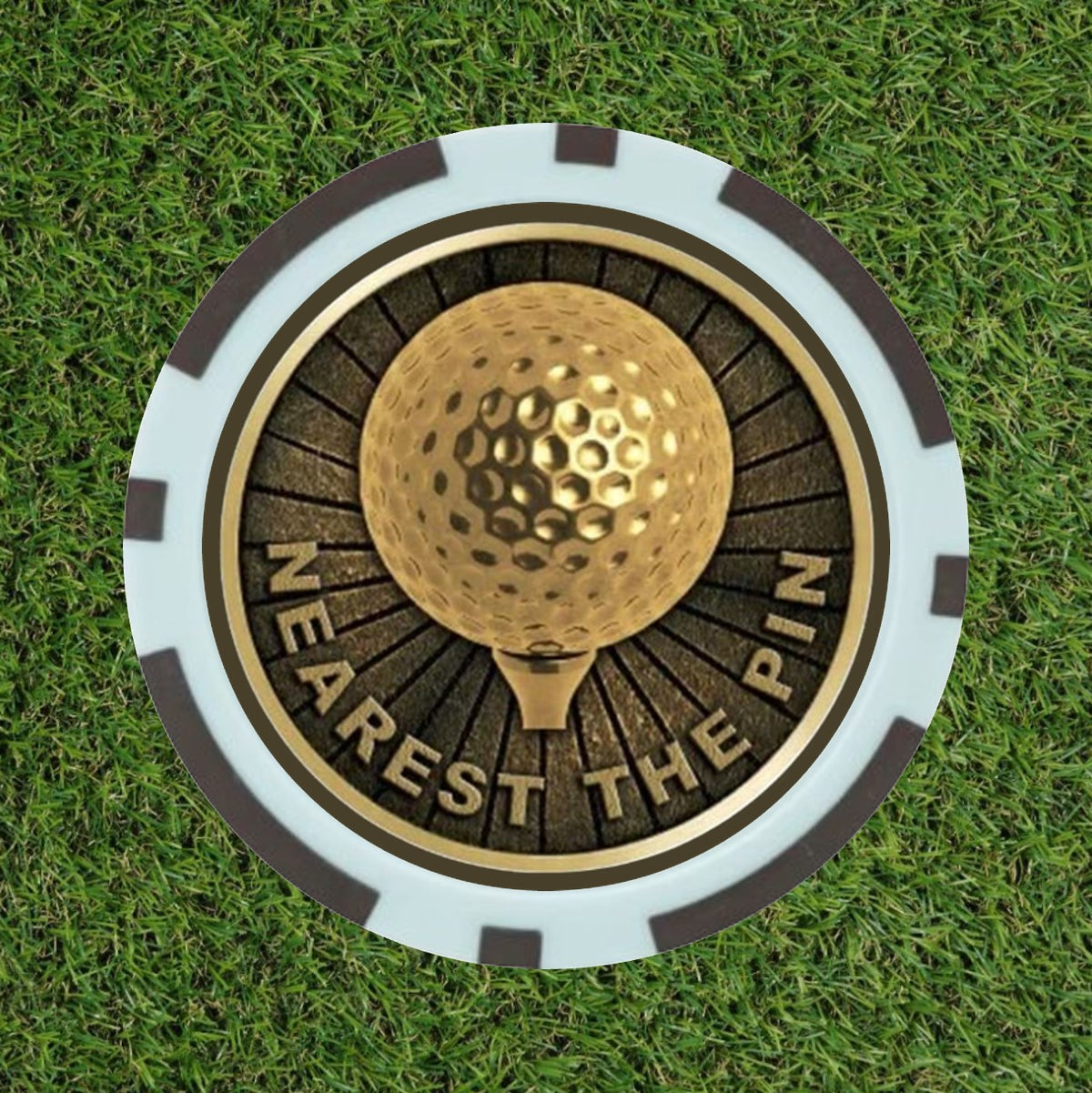 Premium Brass-Style Golf Competition Winning Poker Chips (Pick 'N' Mix)