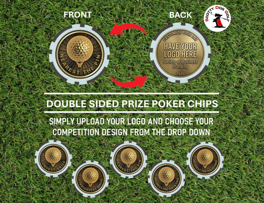 Premium Brass-Style Golf Competition Winning Poker Chips (Pick 'N' Mix)