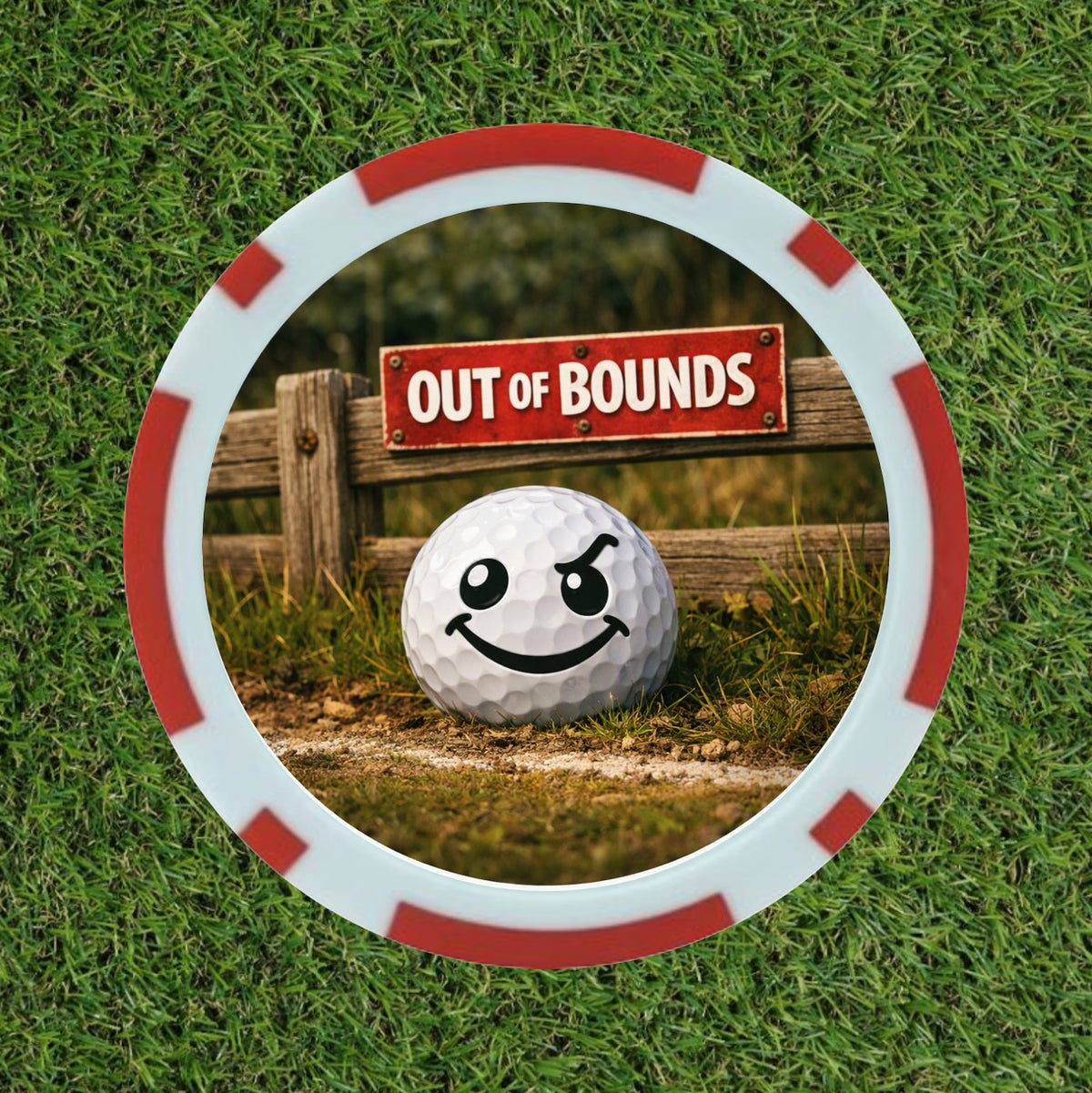 Custom Golf Poker Chips (3-Putt, Lost Ball, Out of Bounds, Tree Hit, Water Hazard)