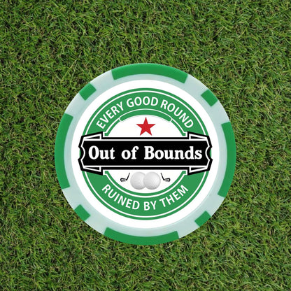 Heineken Themed Funny Golf Poker Chips