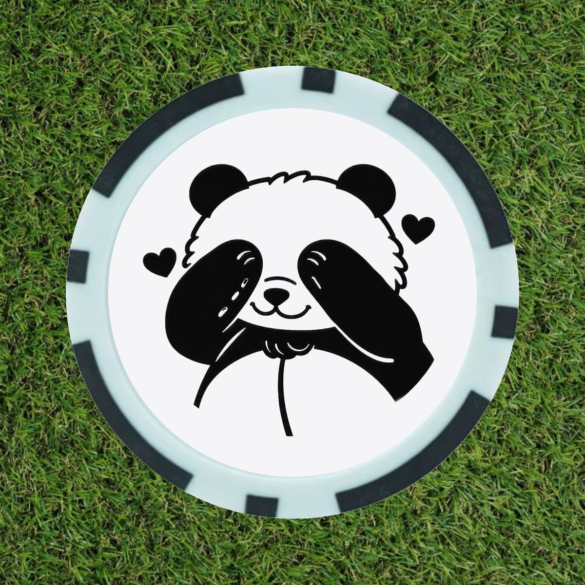 Funny Panda Golf Ball Marker - Premium Poker Chip Marker