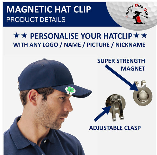 Scotty Dog Golf Personalised Hatclip & Marker Set