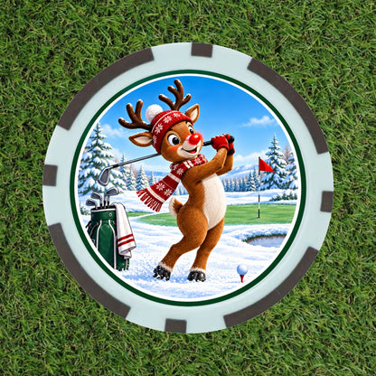 The "Santa & His Helpers" Christmas 3 Golf Poker Chip Bundle