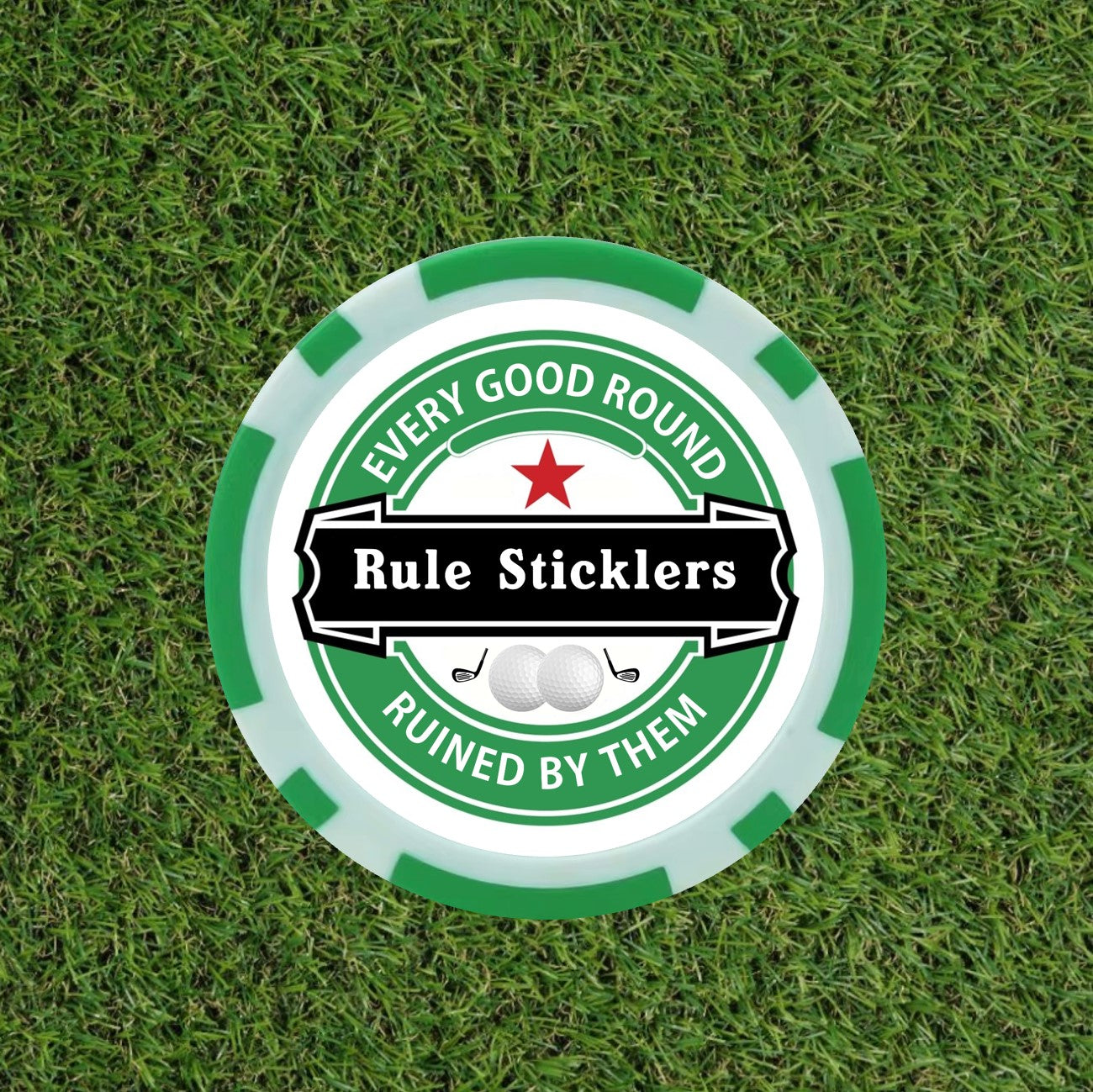 Heineken Themed Funny Golf Poker Chips