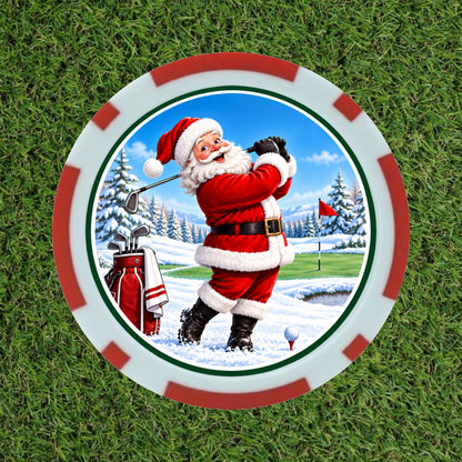 The "Santa & His Helpers" Christmas 3 Golf Poker Chip Bundle