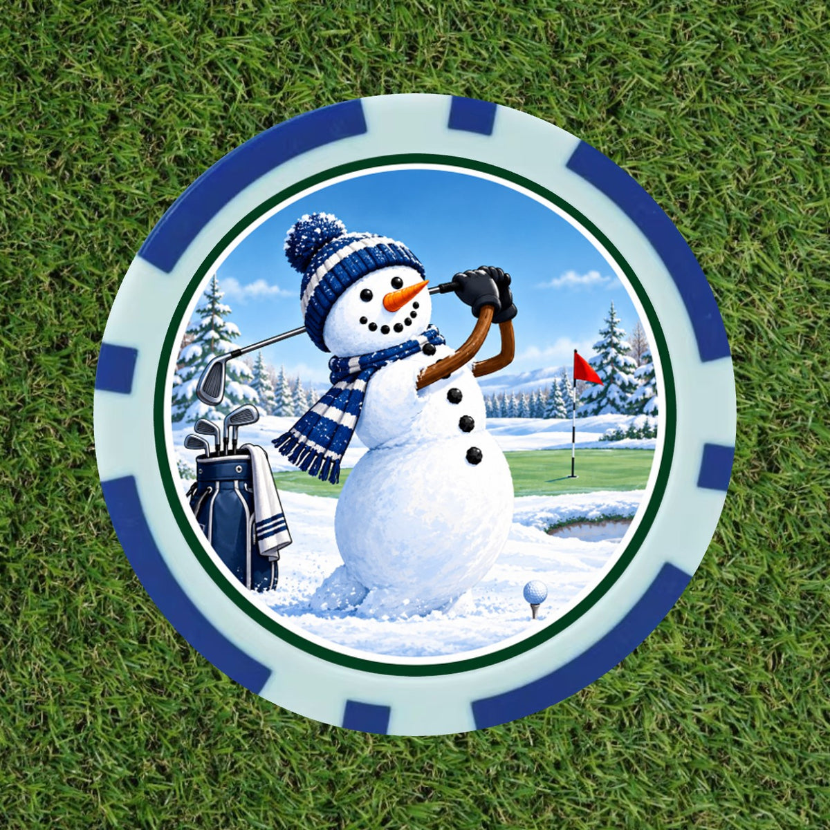 The "Santa & His Helpers" Christmas 3 Golf Poker Chip Bundle