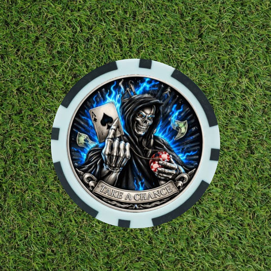 Grim Reaper "Take a Chance" Poker Chip & Golf Ball Marker