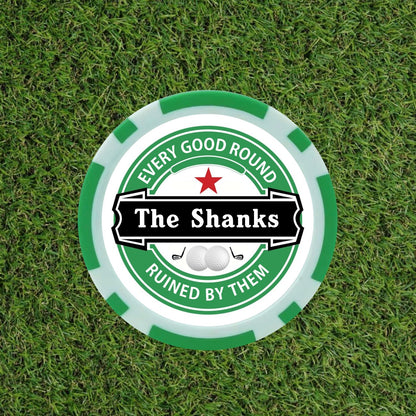 Heineken Themed Funny Golf Poker Chips