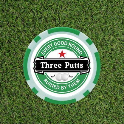 Heineken Themed Funny Golf Poker Chips