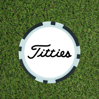 Titties - Clay Poker Chip - Golf Ball Marker