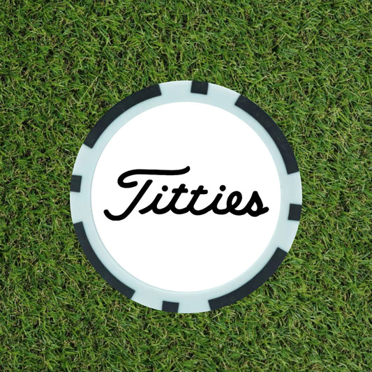 Titties - Clay Poker Chip - Golf Ball Marker