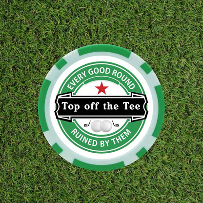 Heineken Themed Funny Golf Poker Chips