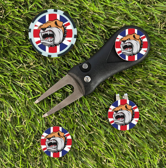 The British Bulldog "Fairway Ferocity" Complete Golf Repair & Marker Bundle