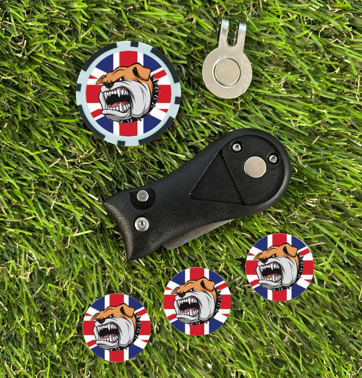 The British Bulldog "Fairway Ferocity" Complete Golf Repair & Marker Bundle