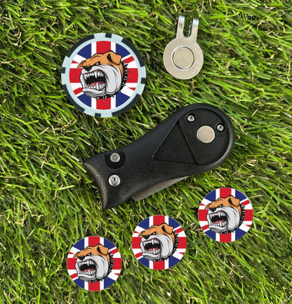 The British Bulldog "Fairway Ferocity" Complete Golf Repair & Marker Bundle