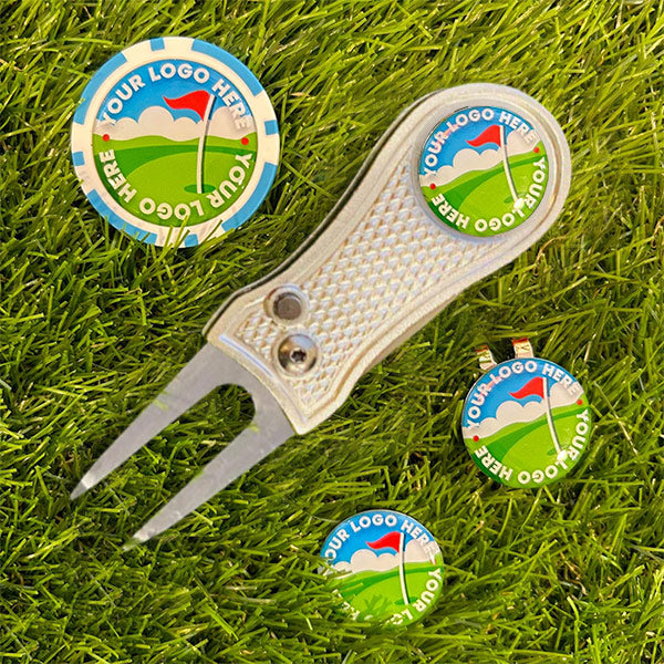 Personalised Metal Pitchfork Combo Set with Poker Chip