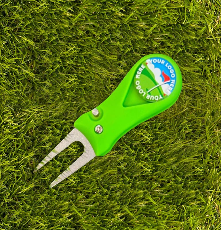 Personalised Green Plastic Pitchfork